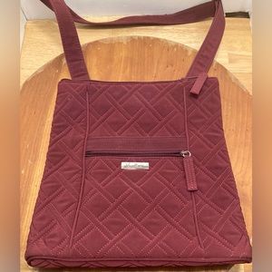 Vera Bradley Burgundy Red Crossbody Micro Fiber Bag